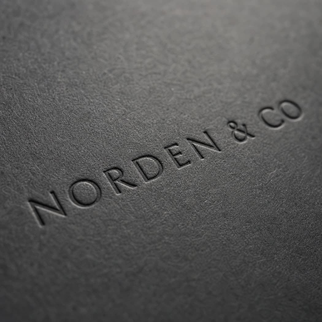 Macro detail of matte lamination texture on debossed board